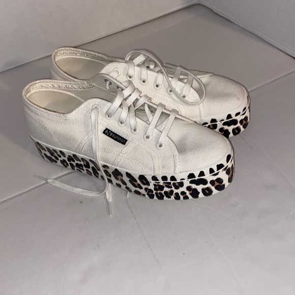 Sugar Shoes - SUPERGA -2790, Foxing Print, Women’s Platform Sneakers, Size 7.5